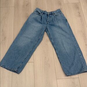 Free People We the Free Wide Pleaded Jeans SZ 25S